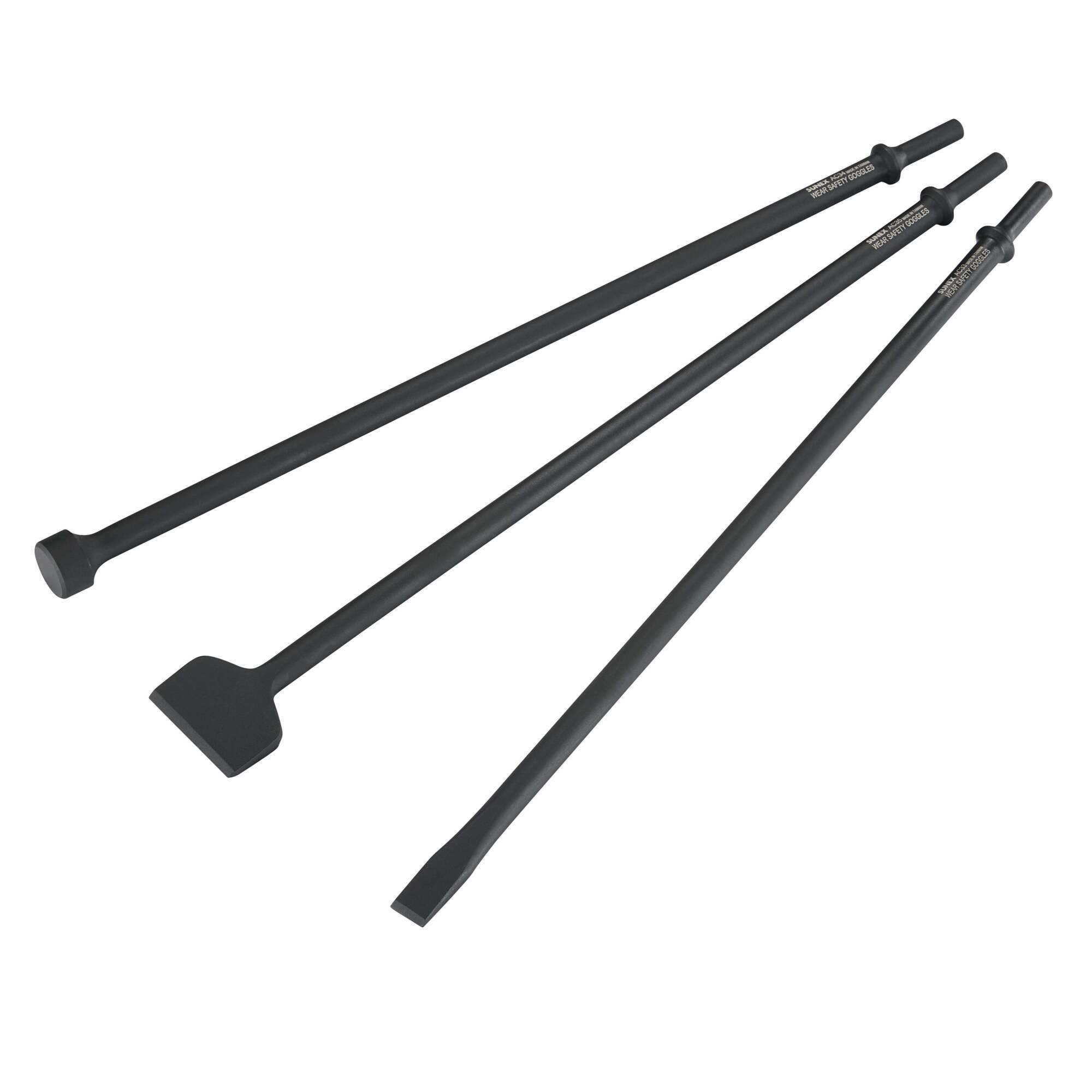 Sunex Tools Air Hammer Chisel Set — 18in. Long-Reach, 3-Piece, Portable Tool Roll, Model# ACS3